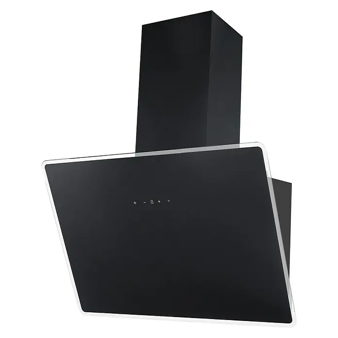 Respekta Schräghaube Aventurin CH111060SA++ - Breite: 60 cm, Max. Luftleistung: 531 m³/h, Schwarz - Rechte Seitenansicht