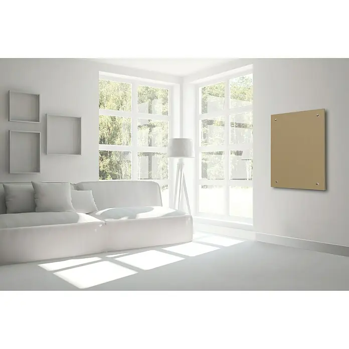 Admiral Infrarot-Glasheizkörper - 70 x 55 cm, 500 W, Beige/Grau - Ansicht von oben