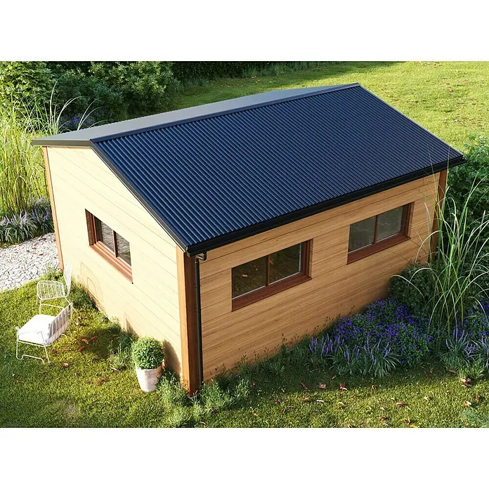 Dachblech Wellblech MetDach - 200 cm x 88,3 cm x 0,4 mm, Grau - Anwendungsbeispiel
