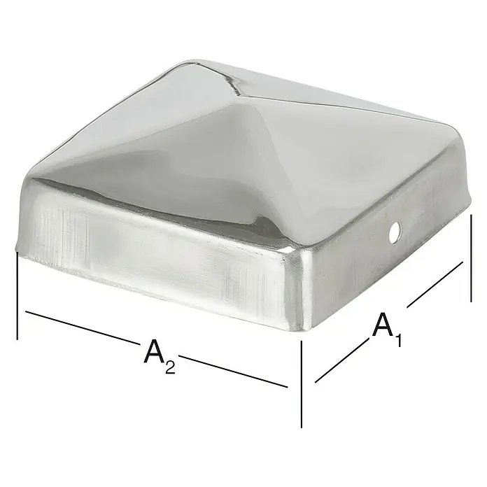Vormann Pfostenkappe Pyramide - L x B: 70 x 70 mm, Edelstahl