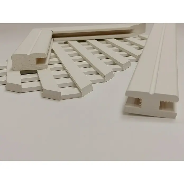 Perfil de unión encimeras celosía D12 - 244 x 2,5 cm, Blanco