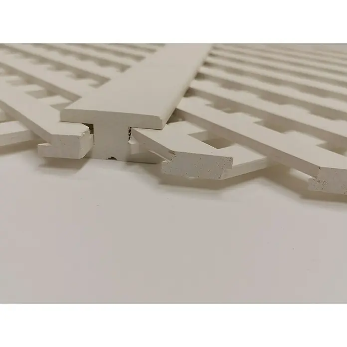 Perfil de unión encimeras celosía D12 - 244 x 2,5 cm, Blanco