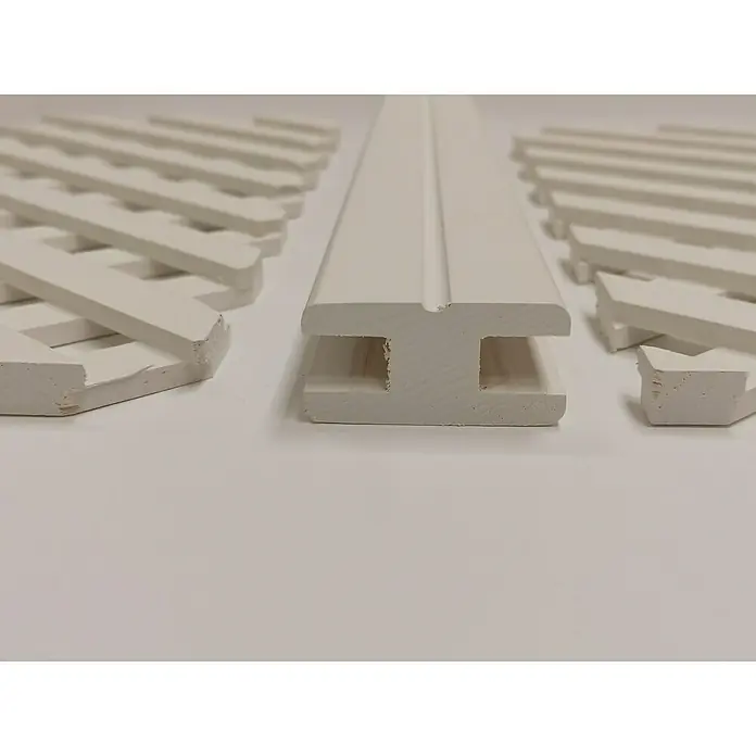 Perfil de unión encimeras celosía D12 - 244 x 2,5 cm, Blanco