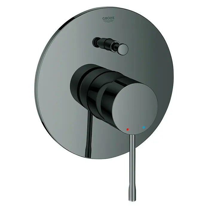 Grohe Essence UP-Badewannenarmatur - Hard Graphite, Glänzend - Vorderansicht