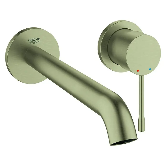 Grohe Essence Wand-Waschtischarmatur L - 2-Loch, Nickel, Matt - Rechte Seitenansicht