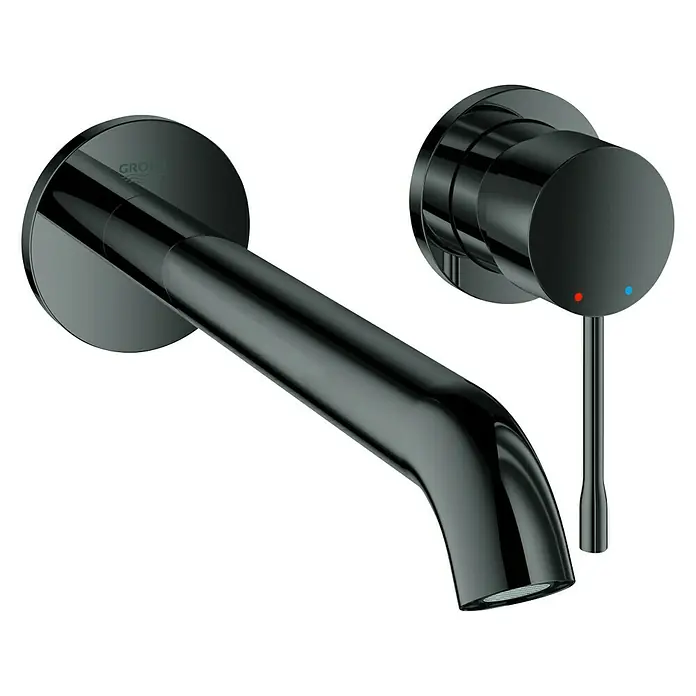 Grohe Essence Wand-Waschtischarmatur L - 2-Loch, Hard Graphite, Glänzend - Rechte Seitenansicht