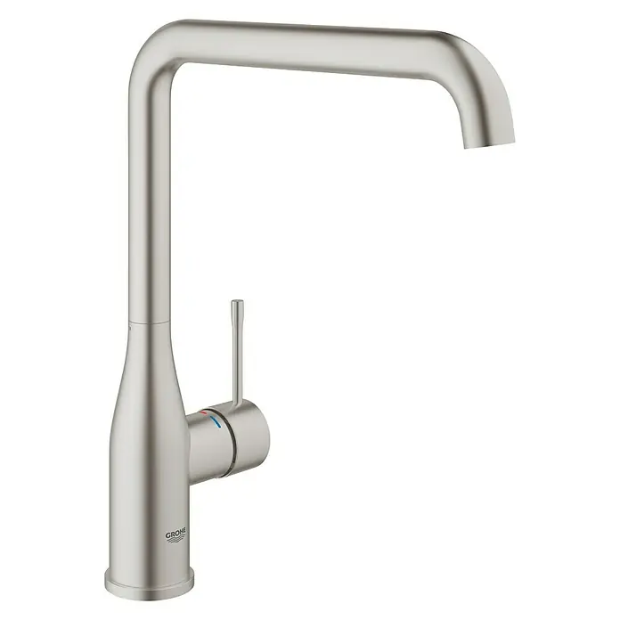 Grohe Essence Spültischarmatur - Supersteel, Matt, Hoher Auslauf - Rechte Seitenansicht