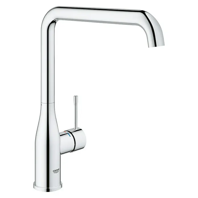 Grohe Essence Spültischarmatur - Chrom, Glänzend, Hoher Auslauf - Rechte Seitenansicht