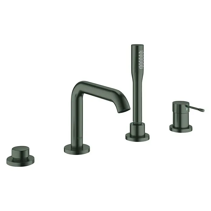 Grohe Essence Wannenrandarmatur - 4-Loch, Hard Graphite, Matt - Linke Seitenansicht