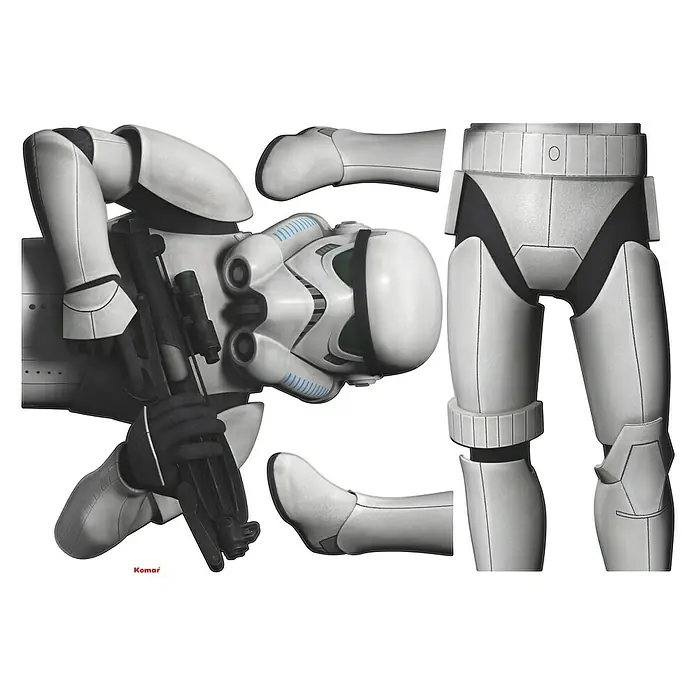 Komar Star Wars Zidna naljepnica Stormtrooper - 4-dij., Š x V: 70 x 100 cm - Pogled sprijeda