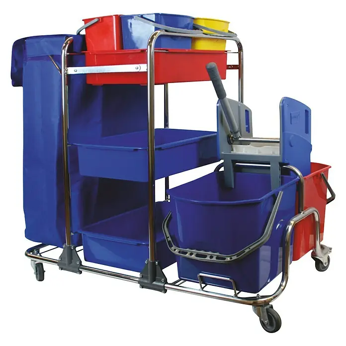 Arcora Reinigungswagen Sam LT 150 - 2 x 25 l/4 x 6 l/1 x 120 l - Rechte Seitenansicht