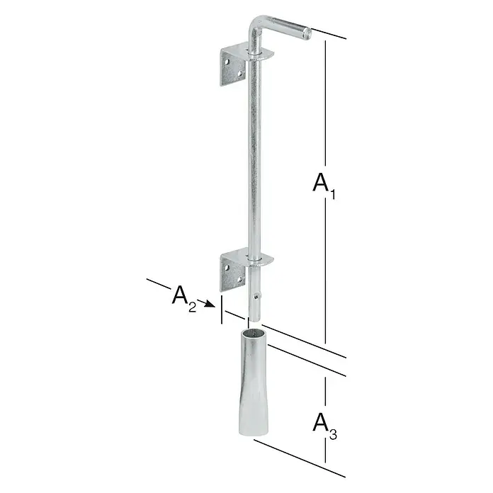 Stabilit Bodenschieber - L x B: 40 x 6,5 cm, Feuerverzinkt