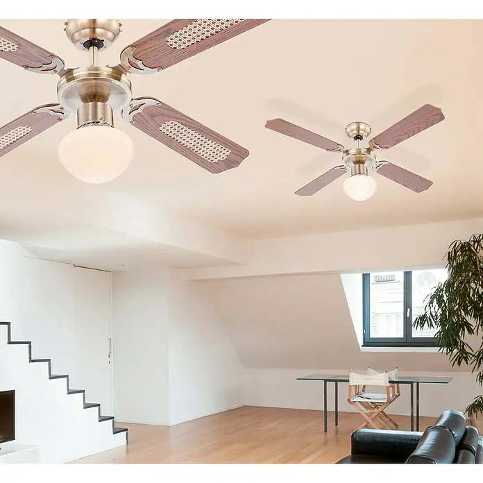 Globo Deckenventilator Champion - Durchmesser: 106,6 cm, Eiche, 60 W