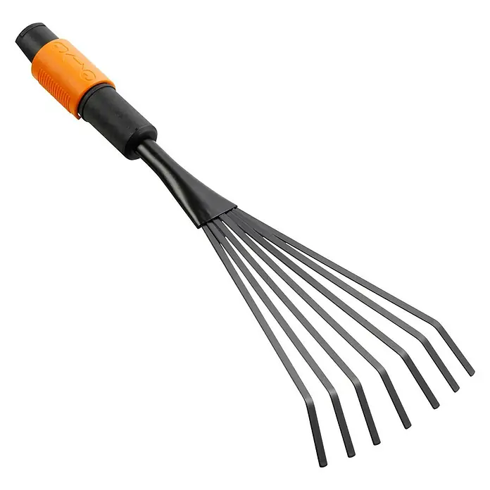 Fiskars QuikFit Fächerbesen - Arbeitsbreite: 12 cm, Anzahl Zinken: 7 - Rechte Seitenansicht