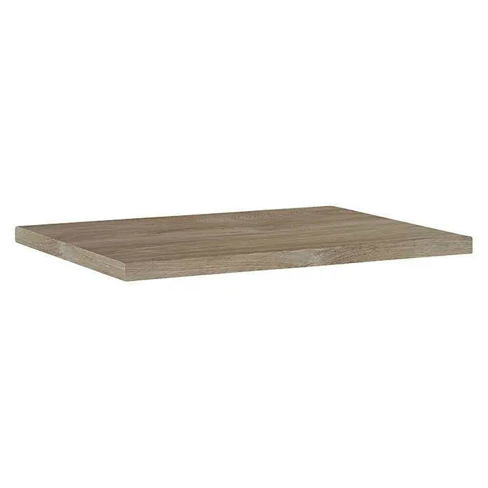 Riva Look Waschtischplatte - 46 x 60,6 x 2,8 cm, Eiche Nachbildung - Vorderansicht