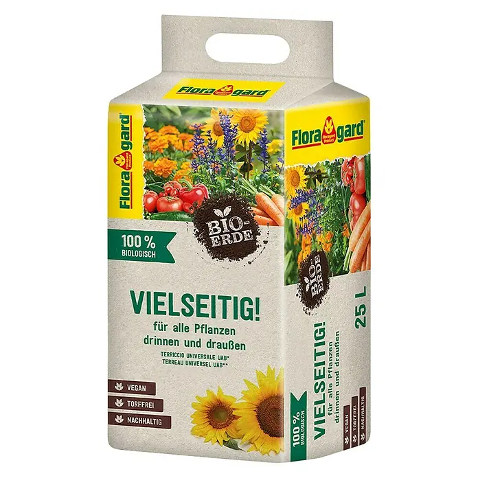 Floragard Bio-Erde Vielseitig! - 25 l - Linke Seitenansicht
