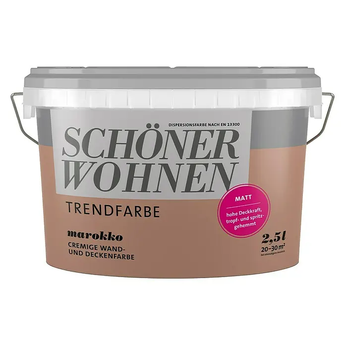 SCHÖNER WOHNEN-Farbe Wandfarbe Trendfarbe - Marokko, 2,5 l, Matt, Konservierungsmittelfrei
