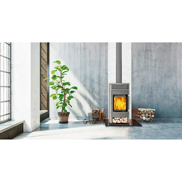 Fireplace Kaminofen Durango - 6 kW, Raumheizvermögen: 108 m³, Verkleidung: Speckstein, Gussgrau