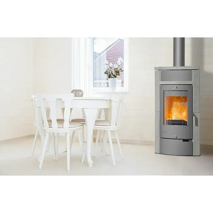 Fireplace Kaminofen Hamburg - 8 kW, Raumheizvermögen: 144 m³, Verkleidung: Speckstein, Gussgrau