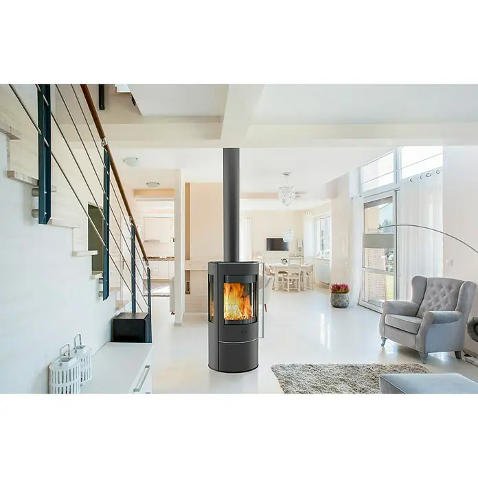 Fireplace Kaminofen Amarant - 5 kW, Raumheizvermögen: 108 m³, Verkleidung: Stahl, Schwarz