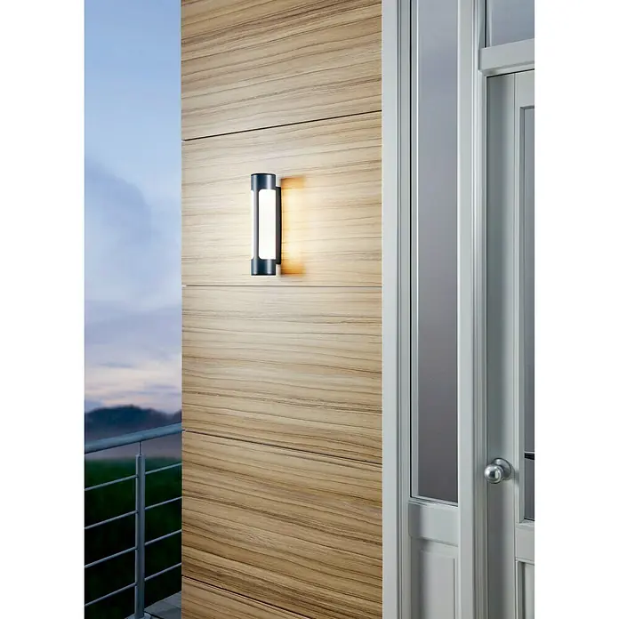 Eglo LED-Außenwandleuchte Tonego - 2 x 6 W, L x H: 7,5 x 31 cm, Anthrazit