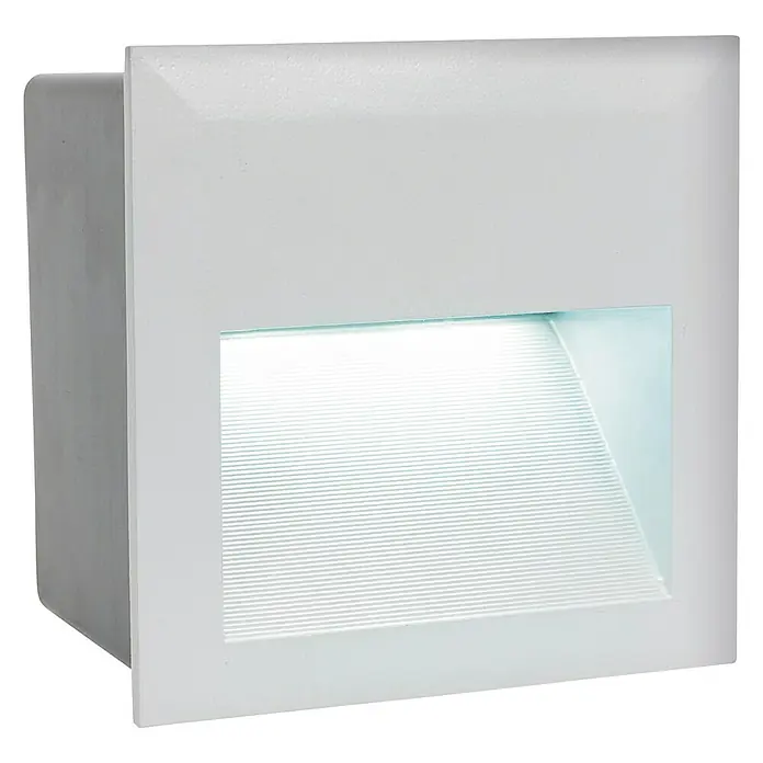 Eglo LED-Außenwandleuchte Zimba - 3,7 W, L x B x H: 14 cm x 14 cm x 5 mm, Silber