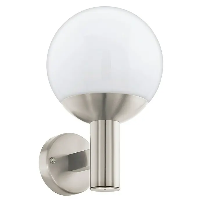 Eglo LED-Außenwandleuchte Nisia-C - 9 W, Edelstahl/Weiß, IP44