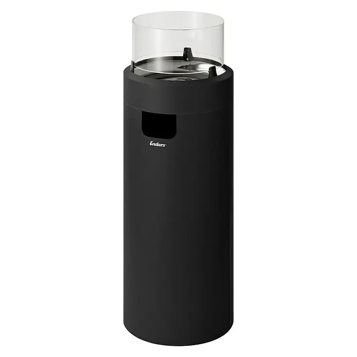 Enders Feuerstelle Nova - Ø x H: 36 x 102 cm, Schwarz - Vorderansicht