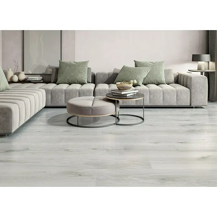 BHS Showroom Pavimento porcelánico Sagano - 22,5 x 119,5 cm, Blanco