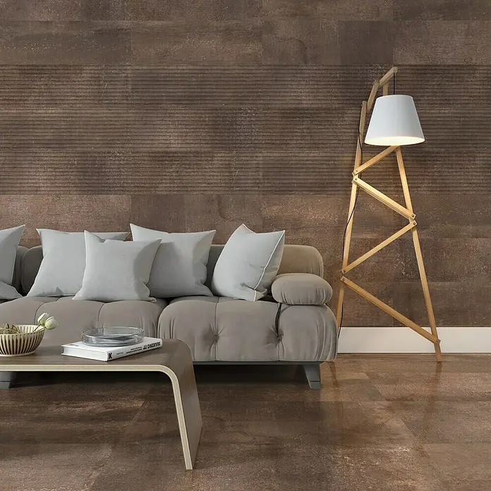 BHS Showroom Pavimento porcelánico New Metal - 60 x 60 cm, Óxido