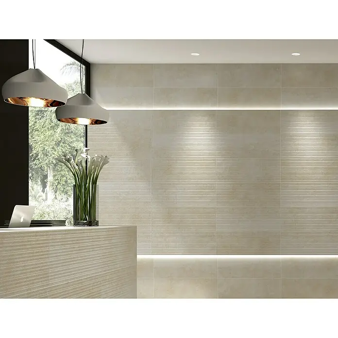 Revestimiento cerámico Alter - 30 x 60 cm, Beige, Rectificado, Efecto piedra