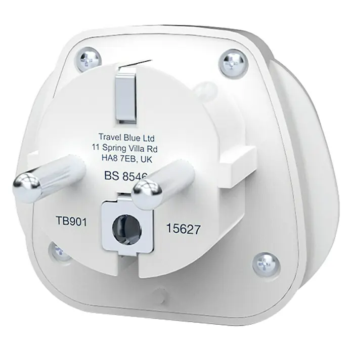 Adaptador de viaje mundial a Europa - Blanco