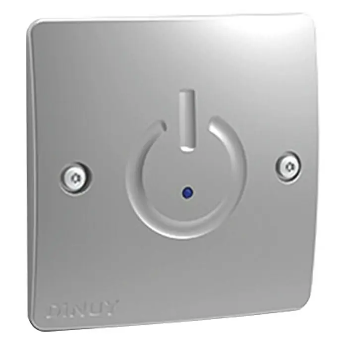 Dinuy Pulsador con luz táctil - Plateado, Empotrar
