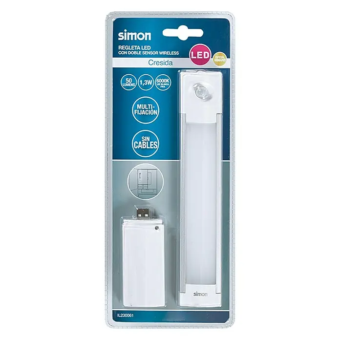 Simon Regleta LED Cresida - 1,3 W, Blanco