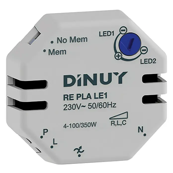 Dinuy Regulador LED 3 hilos - Gris, Plástico, Ubicar
