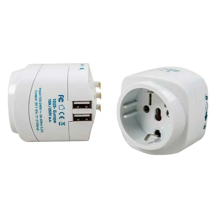 Adaptador de viaje Europa a China/Australia - Blanco