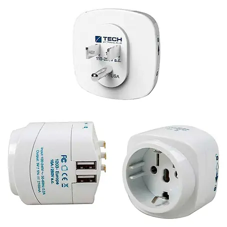 Adaptador de viaje Europa a Estados Unidos