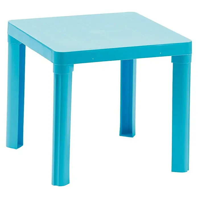 Kinder-Gartentisch Baby - 46 x 46 x 42 cm, Kunststoff, Hellblau, Steckbare Füße