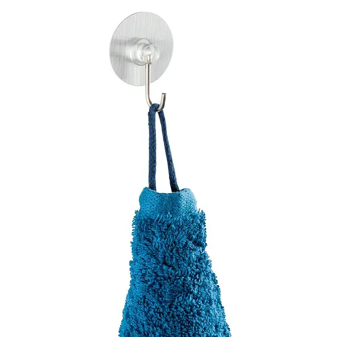 Wenko Colgador adhesivo Static-Loc - Plástico, Acero inoxidable, 4 ud.