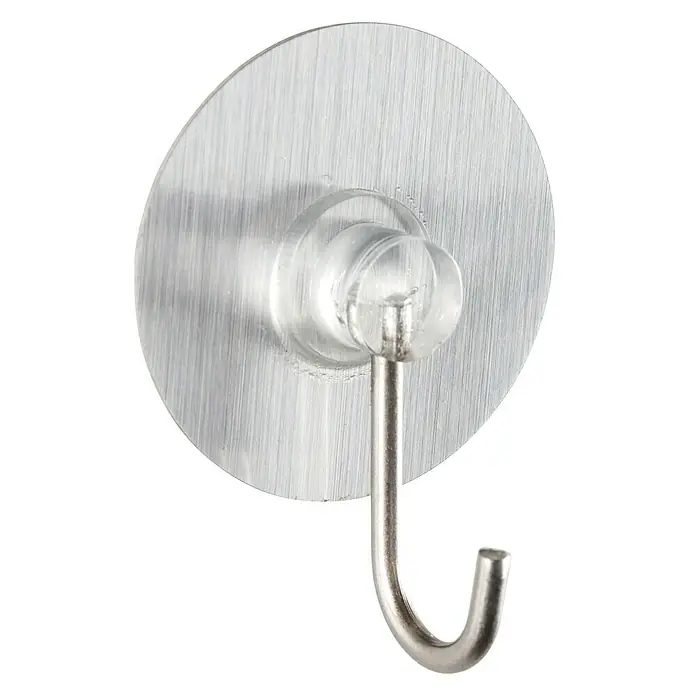 Wenko Colgador adhesivo Static-Loc - Plástico, Acero inoxidable, 4 ud.