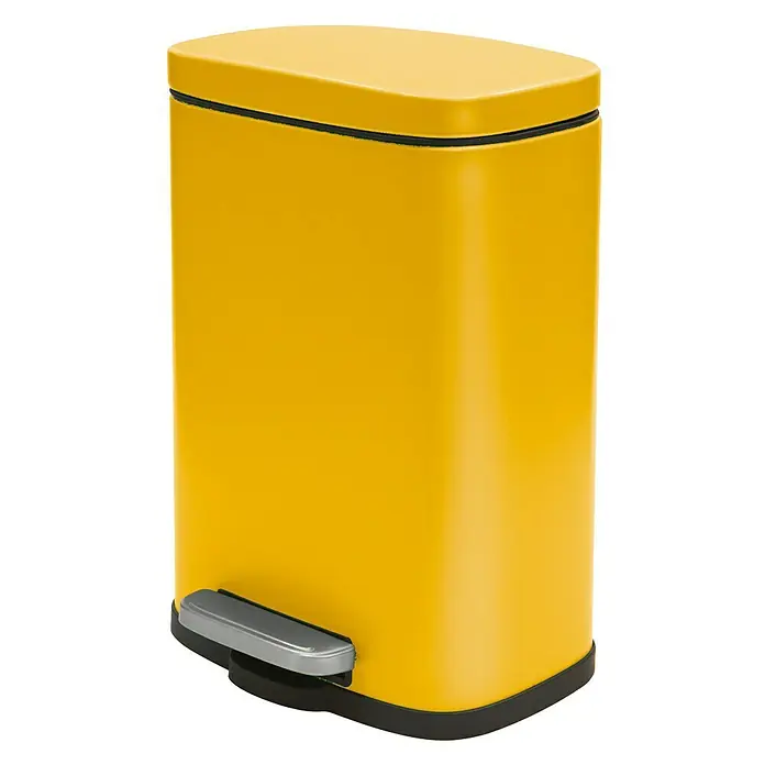 Spirella Cubo con pedal Akira - 5 l, Mango, Rectangular, Acero inoxidable