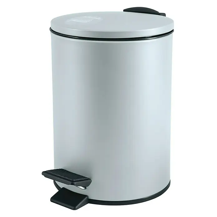 Spirella Cubo con pedal Adelar - 3 l, Azul claro, Redonda, Acero inoxidable