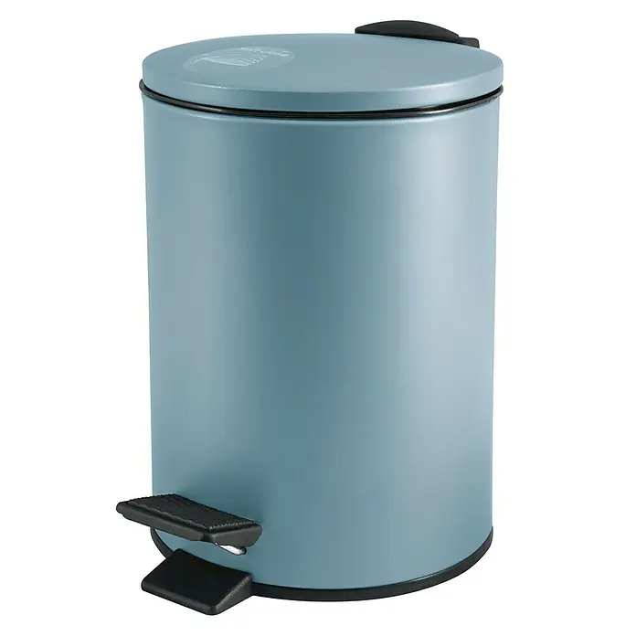 Spirella Cubo con pedal Adelar - 3 l, Azul, Redonda, Acero inoxidable