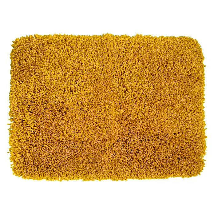 Spirella Alfombra para baño Highland - L x An: 60 x 90 cm, Mostaza, 100% poliéster