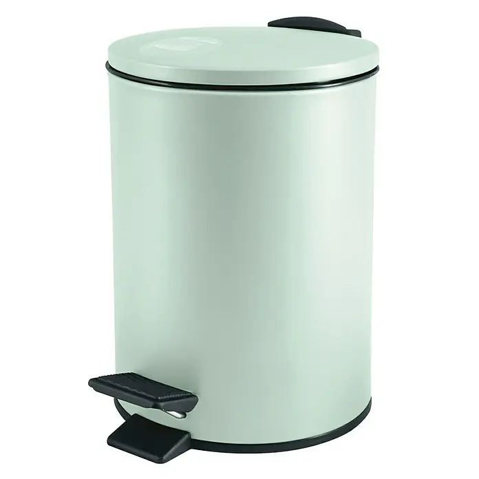 Spirella Cubo con pedal Adelar - 3 l, Verde claro, Redonda, Acero inoxidable