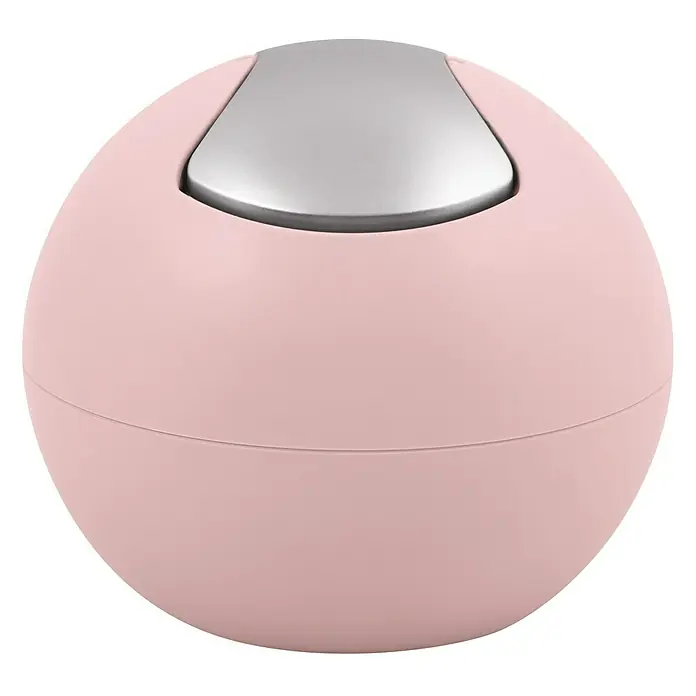 Spirella Cubo de basura de baño Bowl - 1 l, Rosa, Redonda, Poliestireno