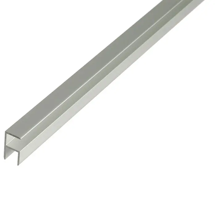 Kantoflex Perfil angular - L x An x Al: 2.000 x 12,9 x 24 mm, Espesor: 1,5 mm, Aluminio, Plateado