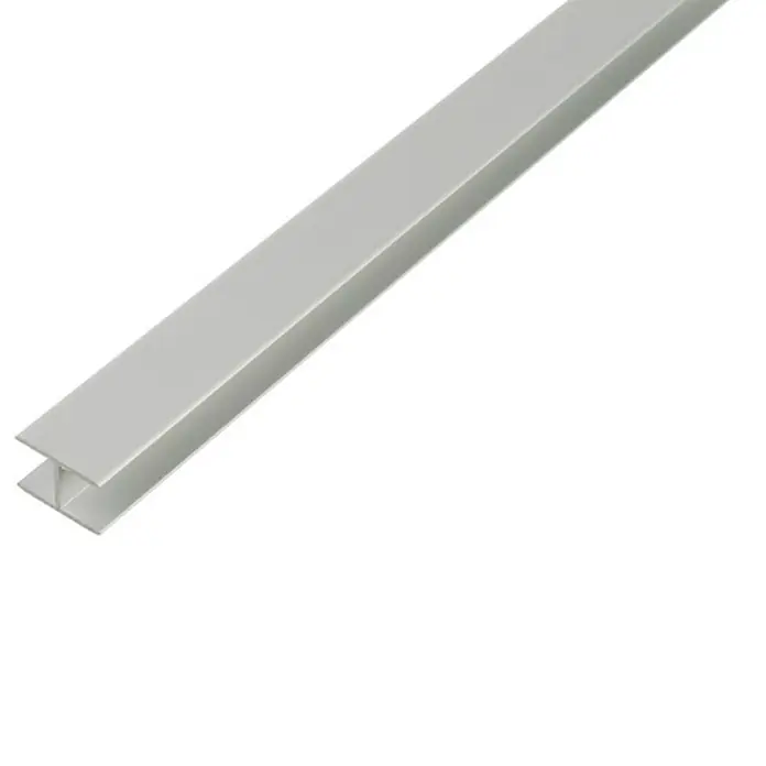 Kantoflex Perfil en H - L x An x Al: 1.000 x 8,9 x 20 mm, Aluminio, Anodizado, Plateado