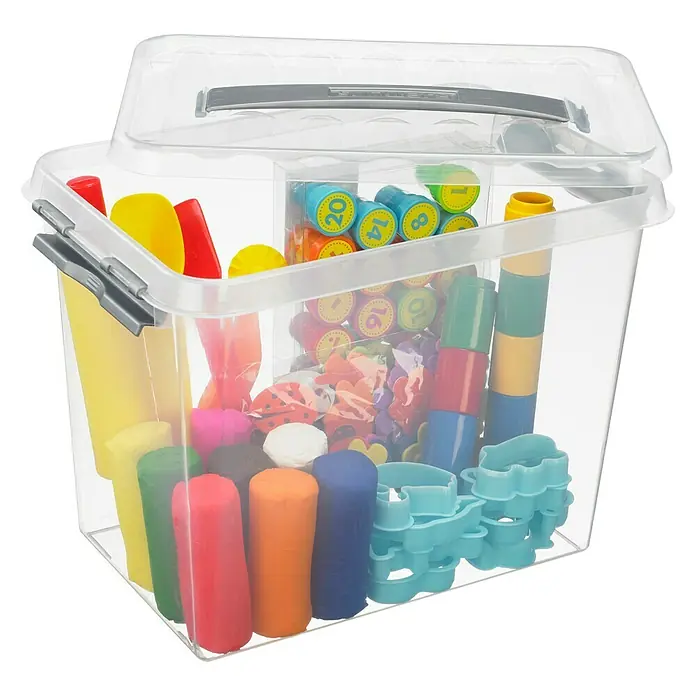 Sunware Aufbewahrungsbox Q-Line - L x B x H: 30,7 x 20 x 22,3 cm, Kunststoff, Transparent, Farbe Griff: Schwarz - Anwendungsbeispiel