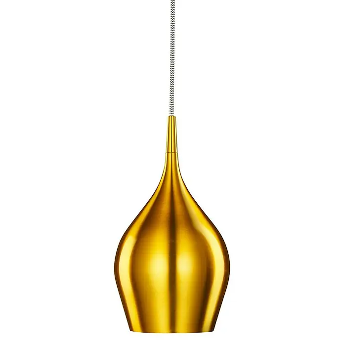 Searchlight Pendelleuchte Vibrant - 40 W, L x B x H: 12 x 12 x 142 cm, Gold, E14, 120 mm - Vorderansicht